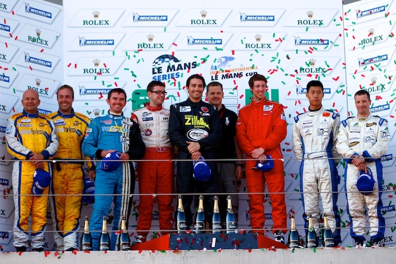 Chapman Ducote Le Mans podium celebration